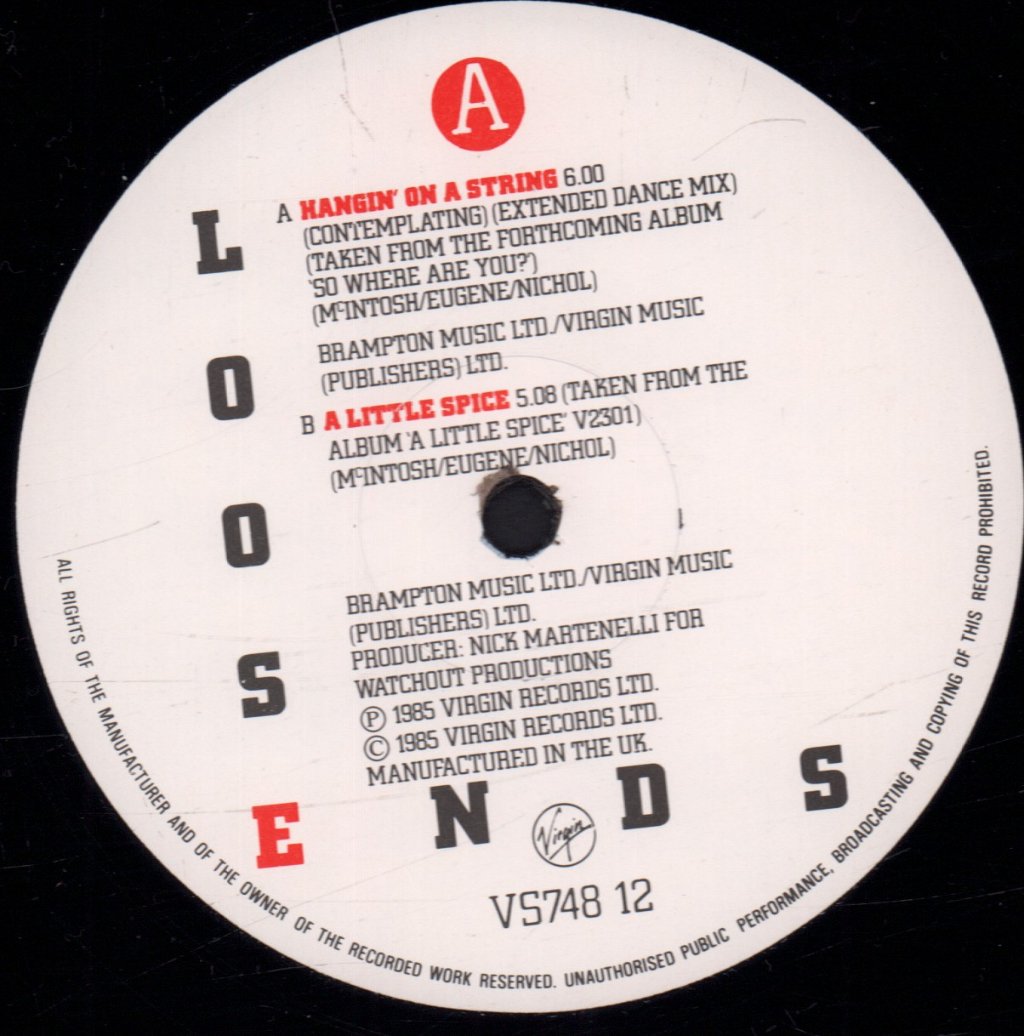 Loose Ends - Hangin' On A String - 12 Inch