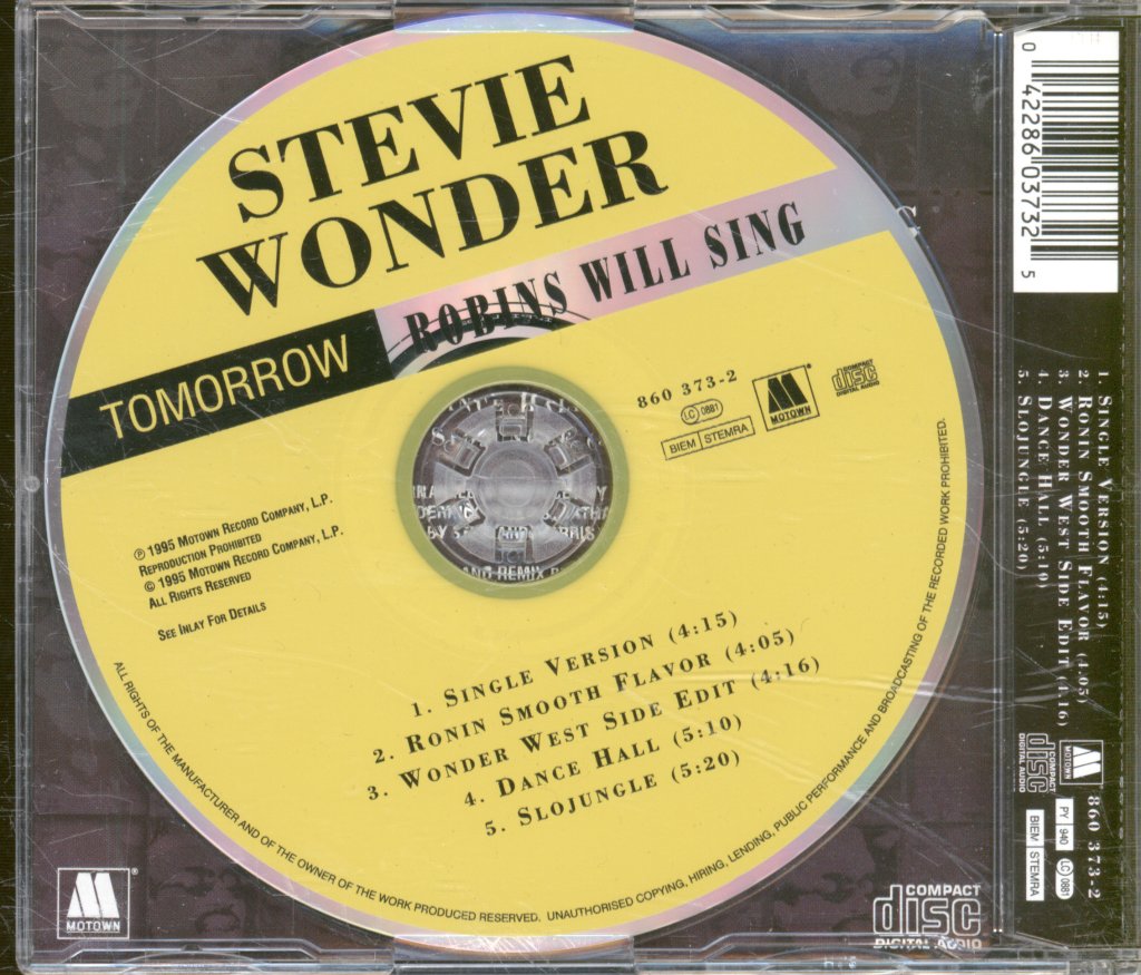Stevie Wonder - Tomorrow Robins Will Sing - Cd