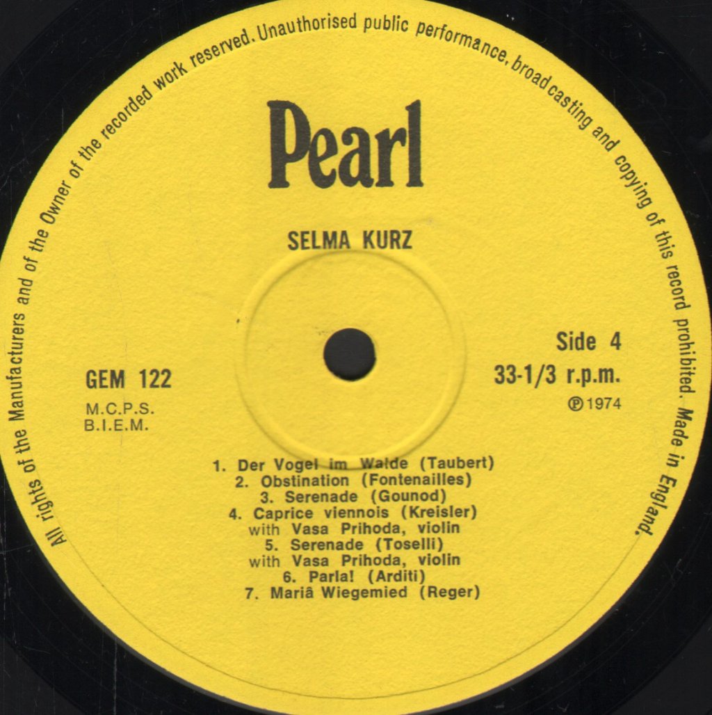 Selma Kurz - Recordings Chosen By Her Daughter Desi Halban - Double Lp