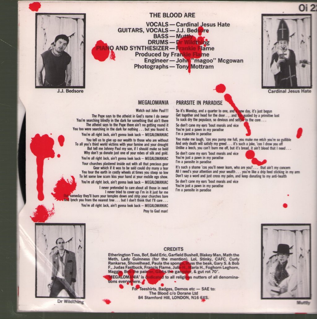 Blood (Punk/Oi) - Megalomania - 7 Inch