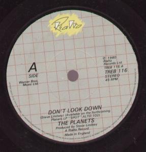 Planets (Synth Pop/New Wave Group) - Don't Look Down - 7 Inch