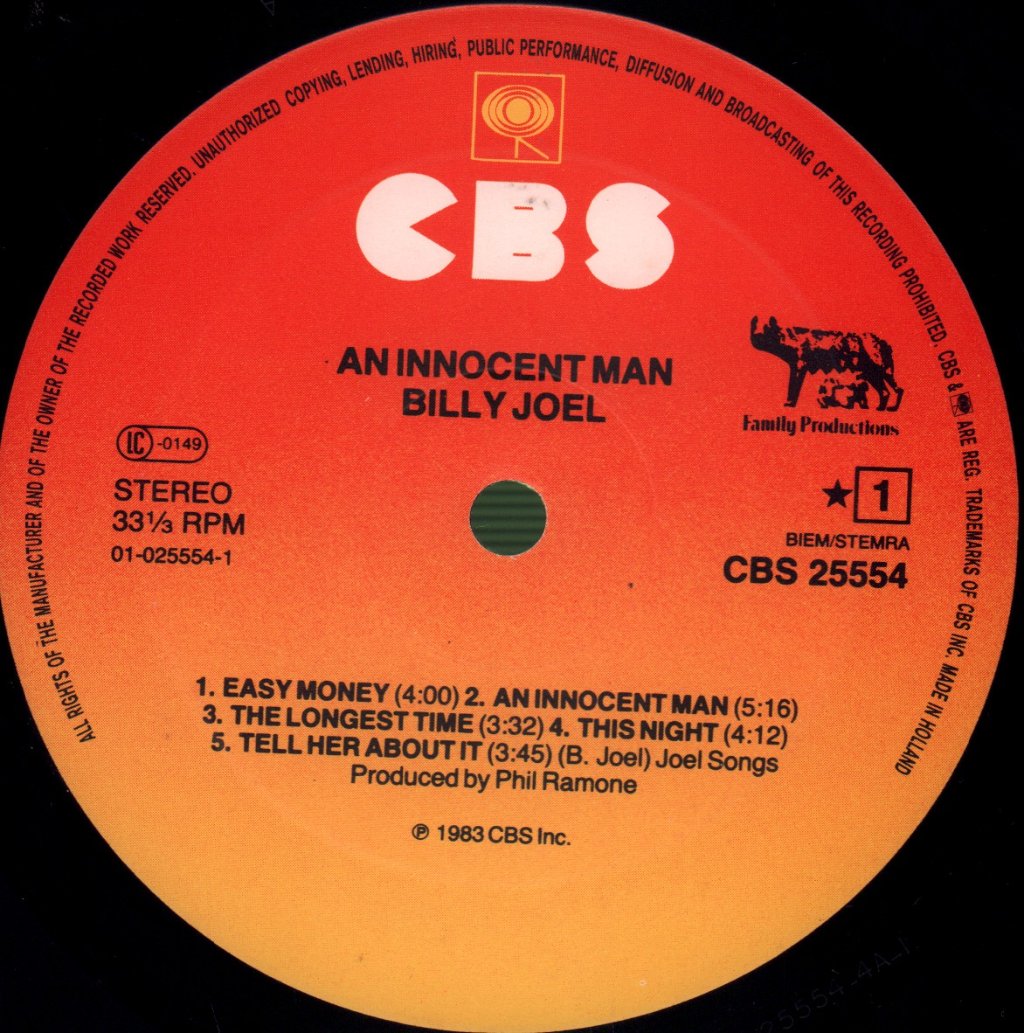 Billy Joel - An Innocent Man - Lp