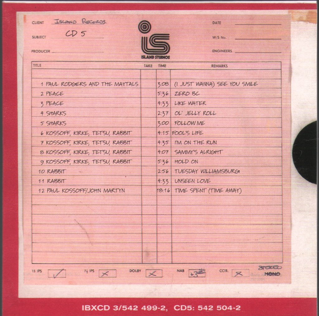 Free - Songs Of Yesterday - Cd Set