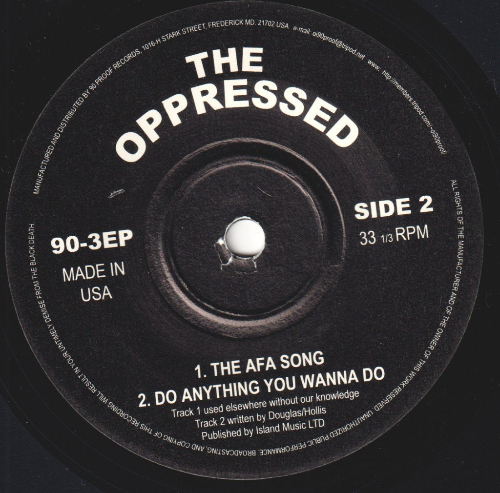 Fatskins / Oppressed - Fatskins / Oppressed - 7 Inch