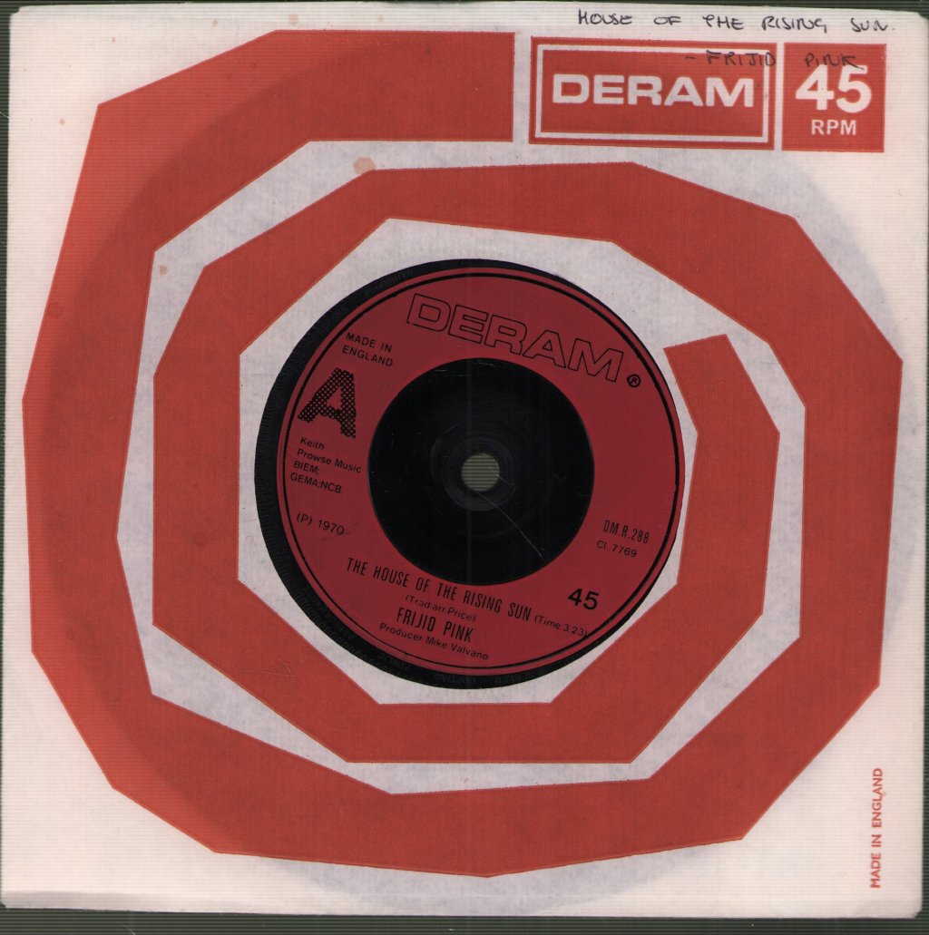 Frijid Pink - House Of The Rising Sun - 7 Inch