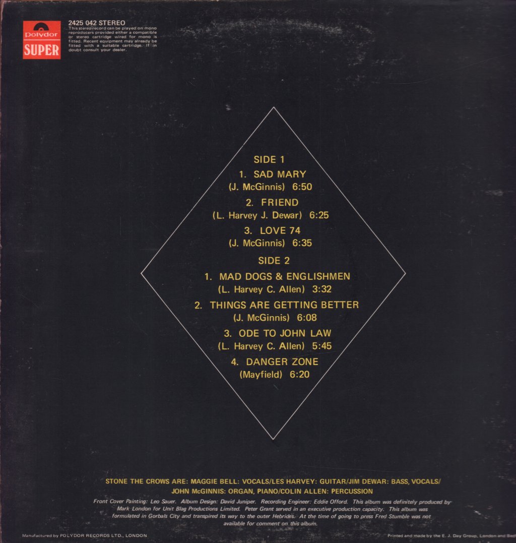 Stone The Crows - Ode To John Law - Lp