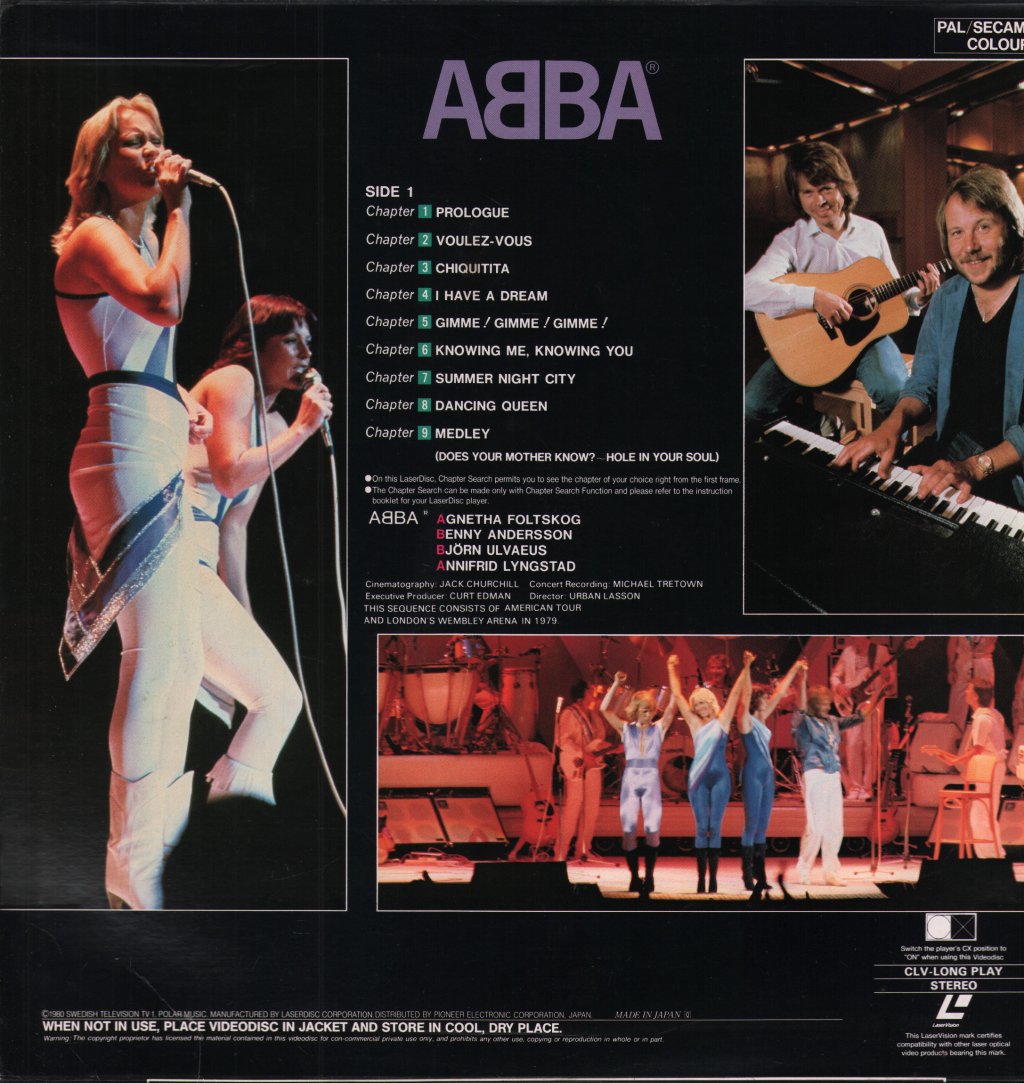 ABBA - In Concert - Laser Disc