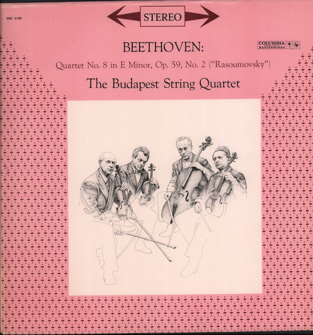 Budapest String Quartet - Beethoven - Quartet No. 8 in E Minor, Op. 59, No. 2 ("Rasoumovsky") - Lp
