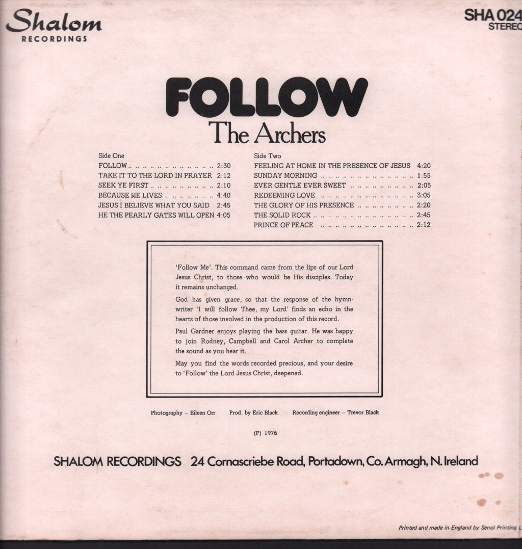 Archers (Religious Group) - Follow - Lp