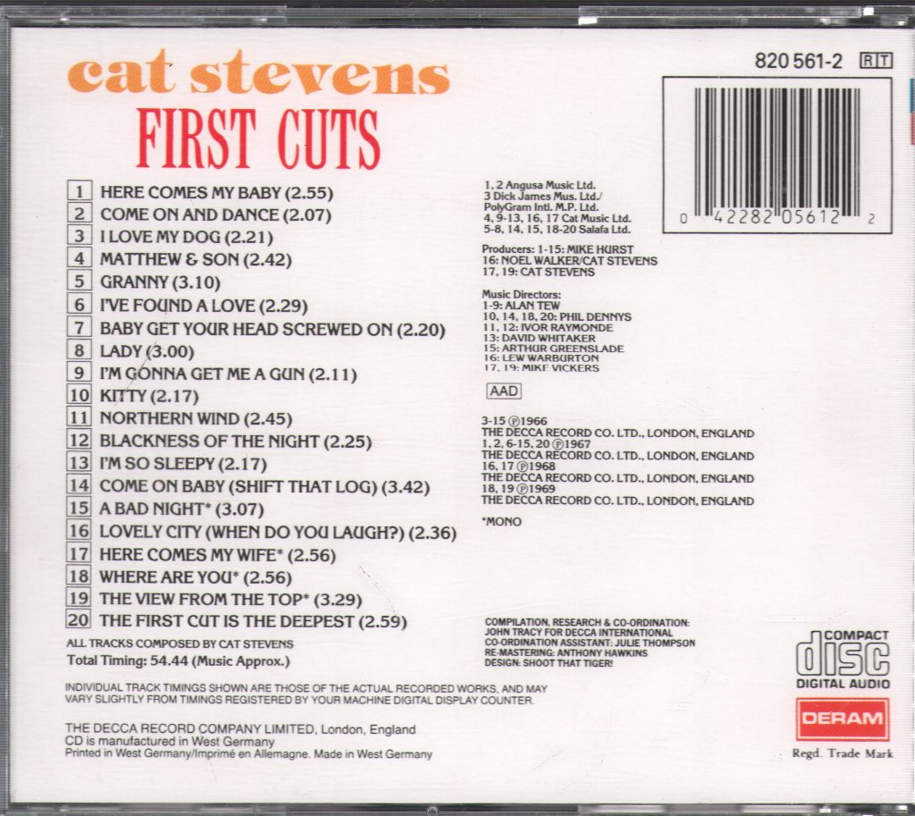 Cat Stevens - First Cuts - Cd