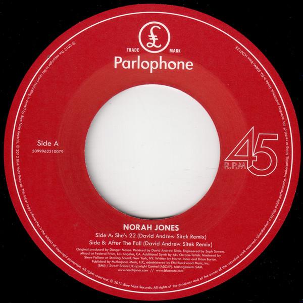 Norah Jones - She's 22 / After The Fall (David Andrew Sitek Remix) - 7 Inch