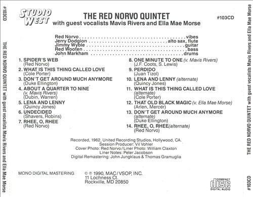 Red Norvo Quintet With Guest Vocalists Mavis Rivers And Ella Mae - Red Norvo Quintet With Guest Vocalists Mavis Rivers And Ella Mae - Cd
