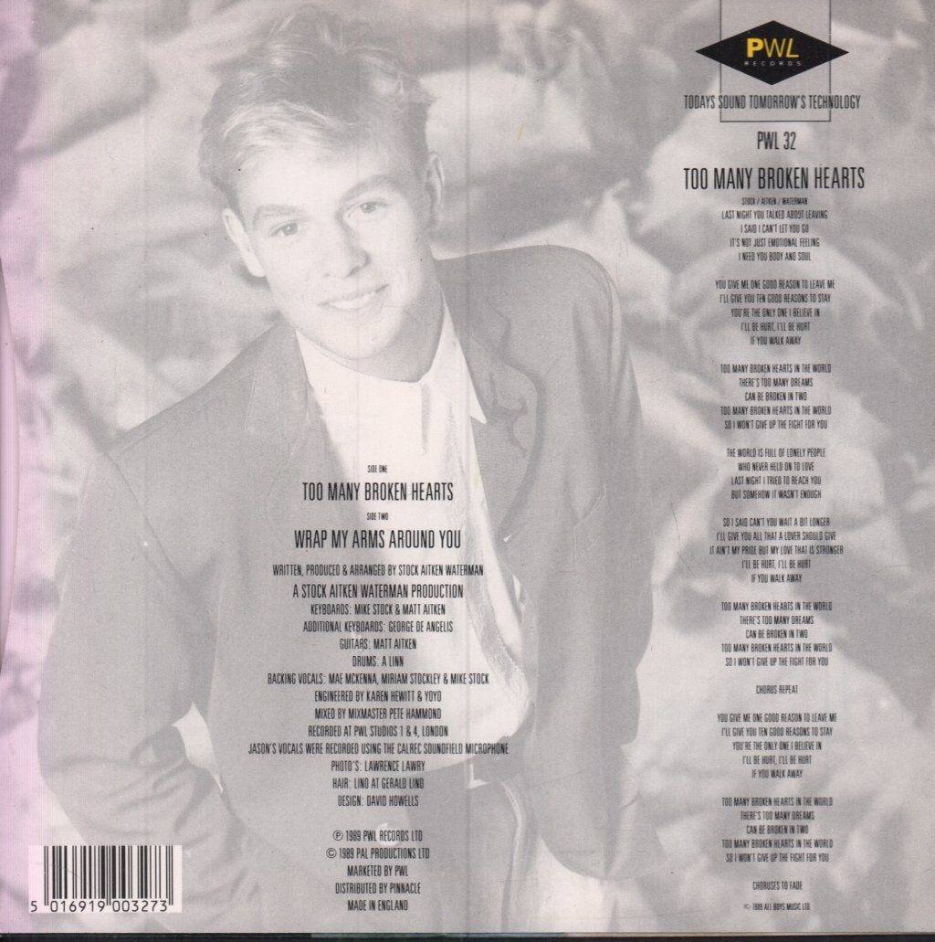 Jason Donovan - Too Many Broken Hearts - 7 Inch