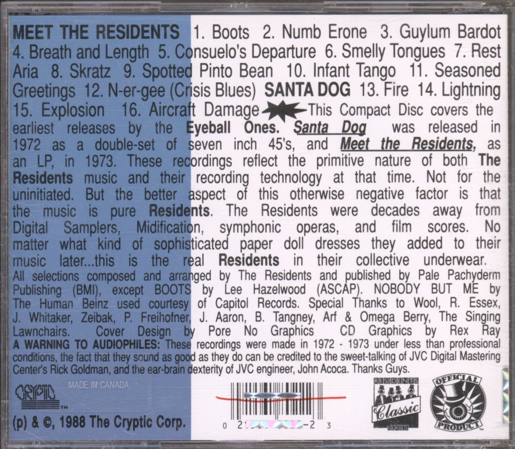 Residents - Meet The Residents - Cd