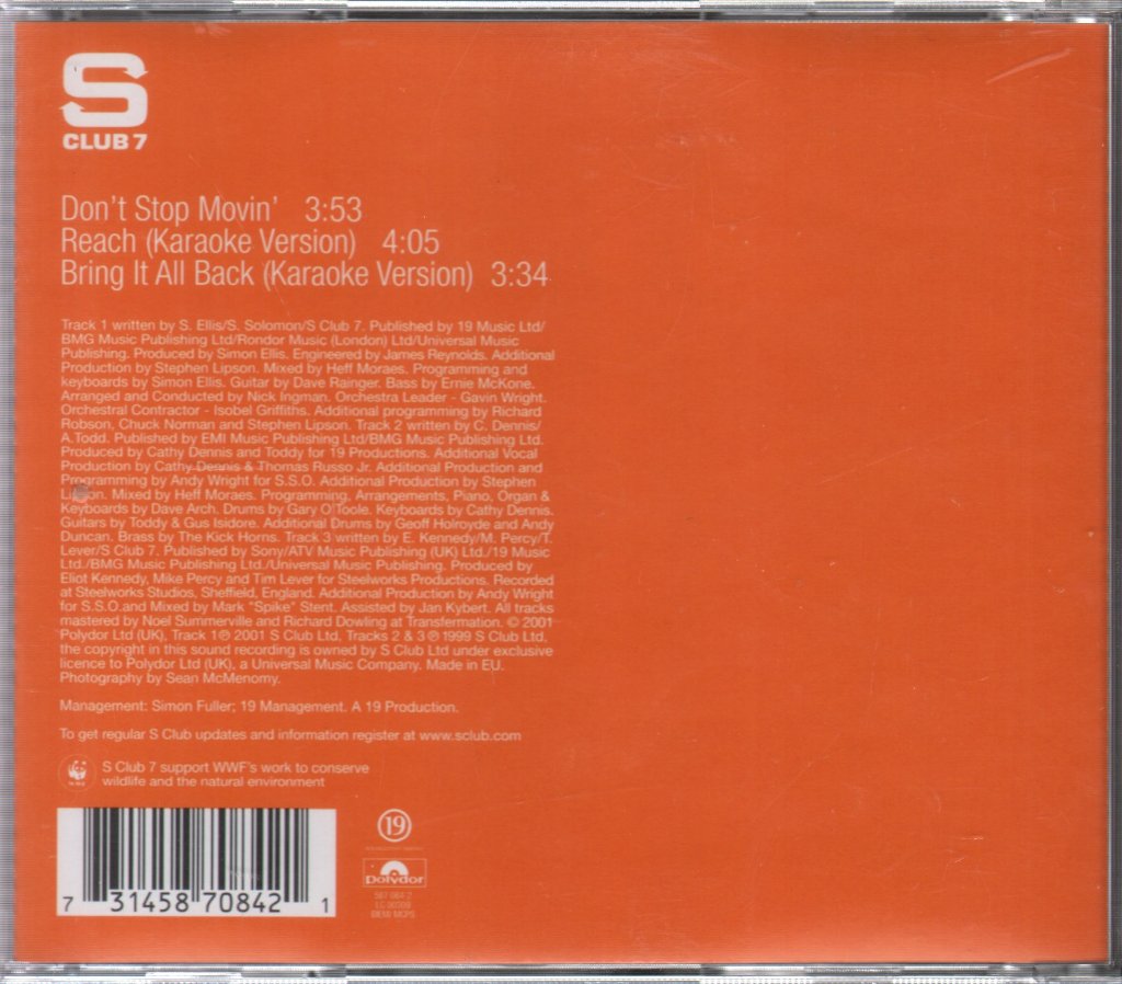 S Club 7 - Don't Stop Movin - Cd