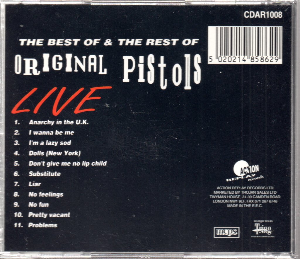 Sex Pistols - Best Of & The Rest Of - Original Pistols Live - Cd