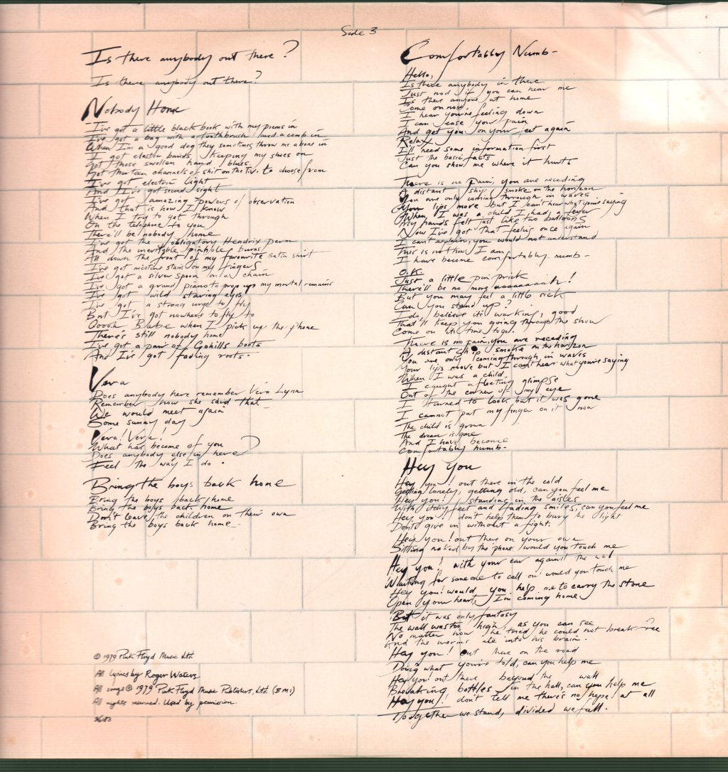 Pink Floyd - Wall - Double Lp