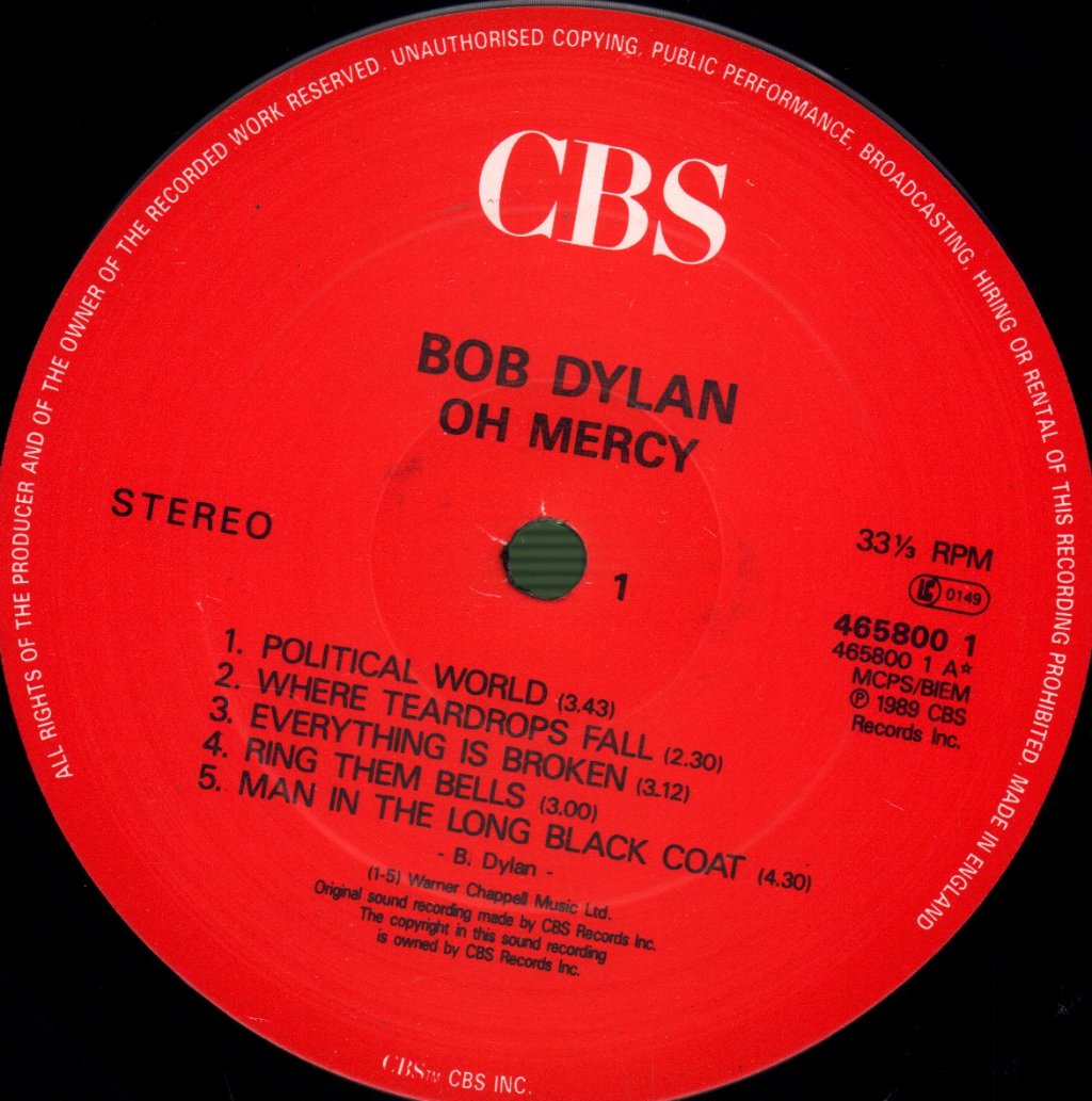 Bob Dylan - Oh Mercy - Lp
