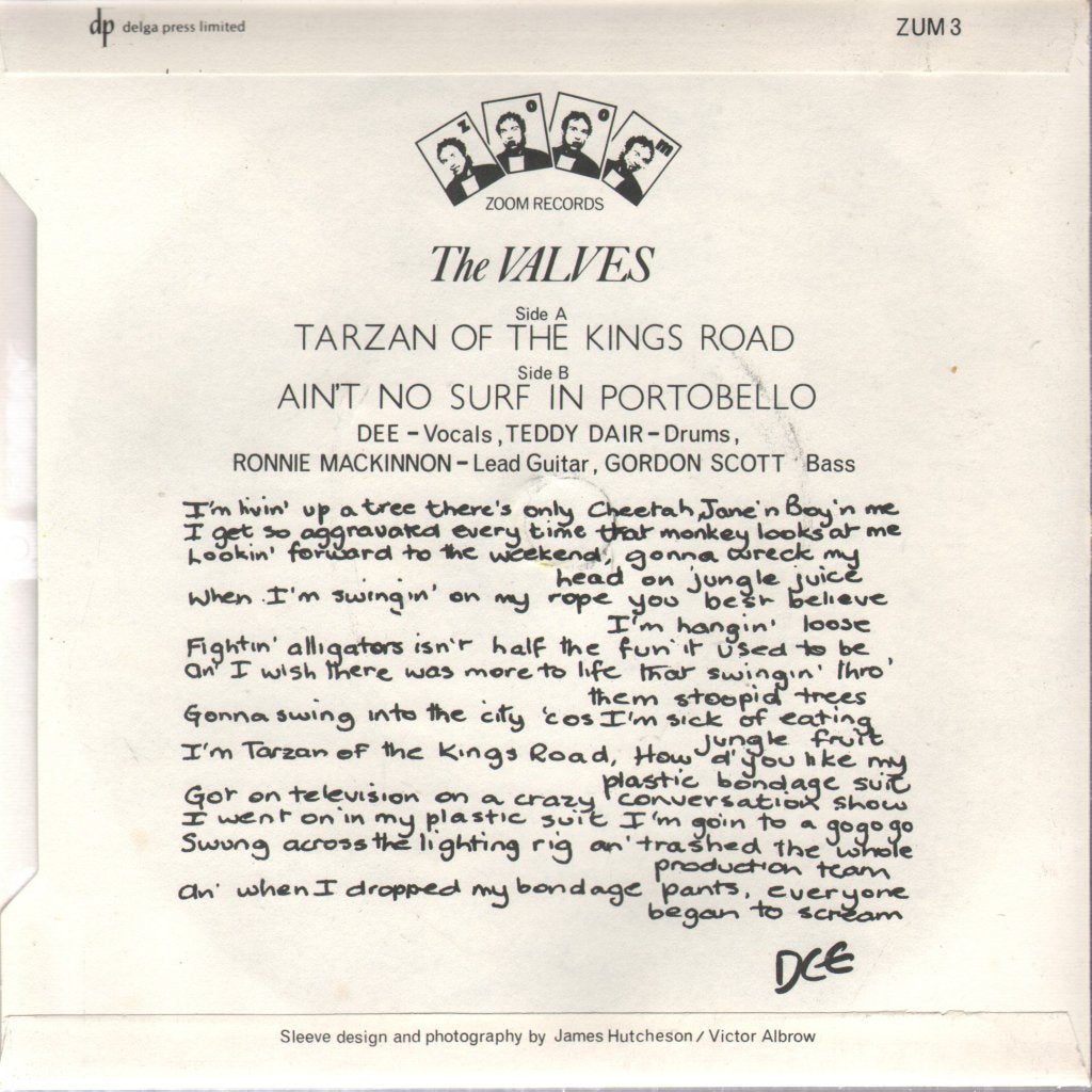 Valves - Tarzan Of The Kings Road - 7 Inch
