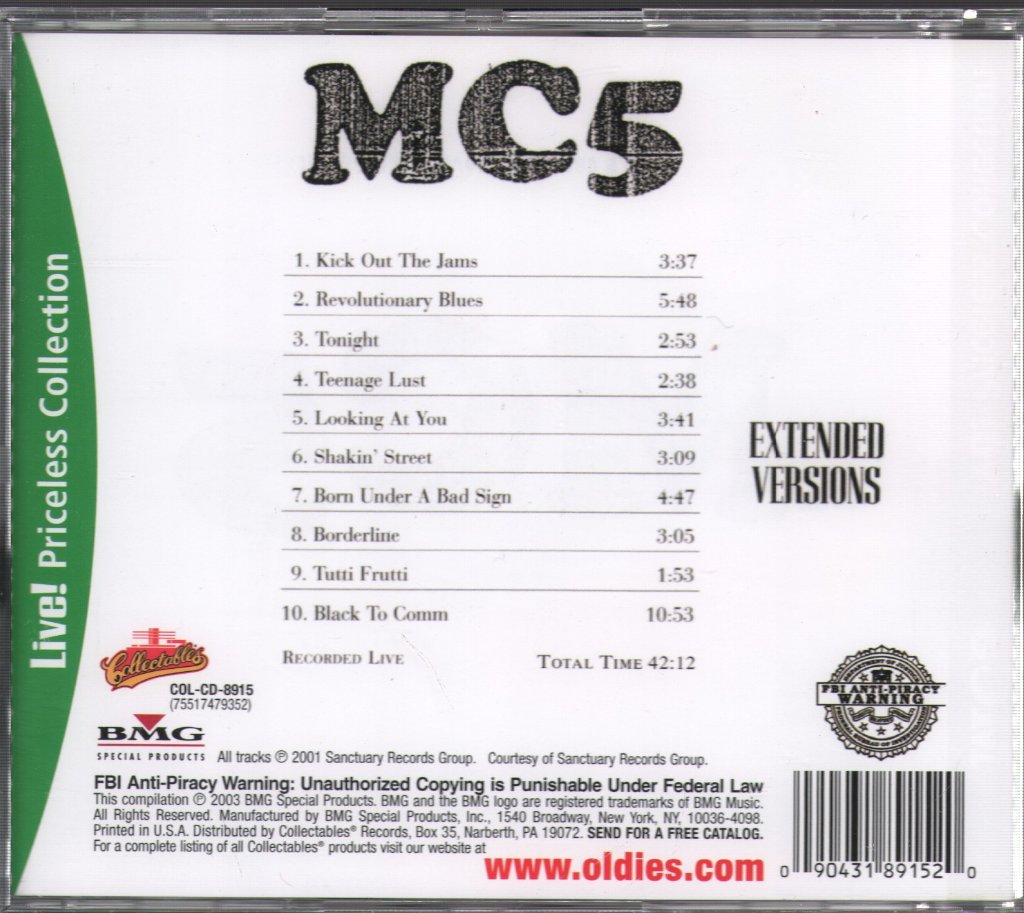 MC5 - Extended Versions - Cd