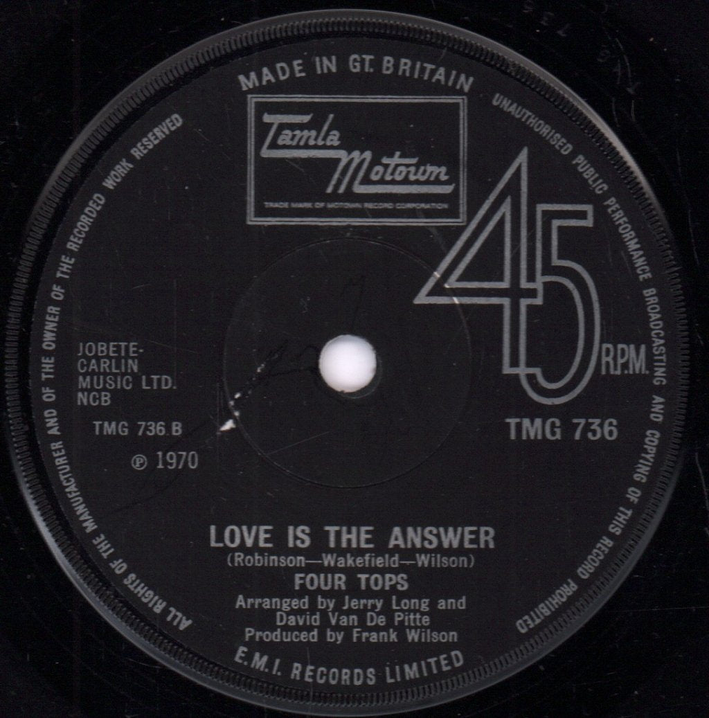 Four Tops - It's All In The Game - 7 Inch