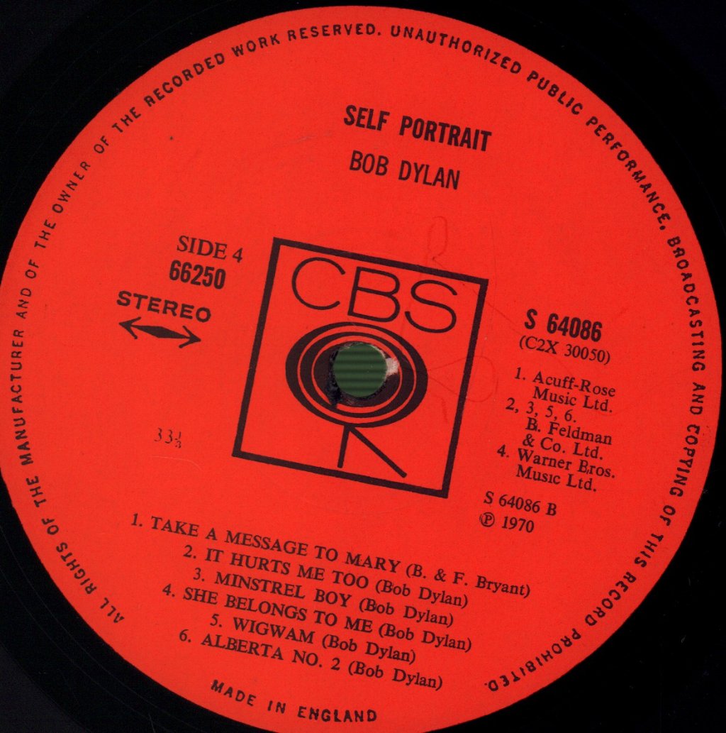 Bob Dylan - Self Portrait - Double Lp