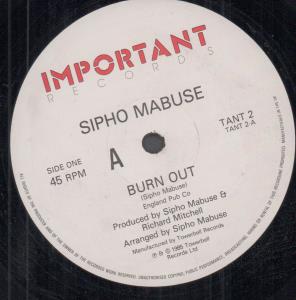 Sipho Mabuse - Burn Out - 12 Inch