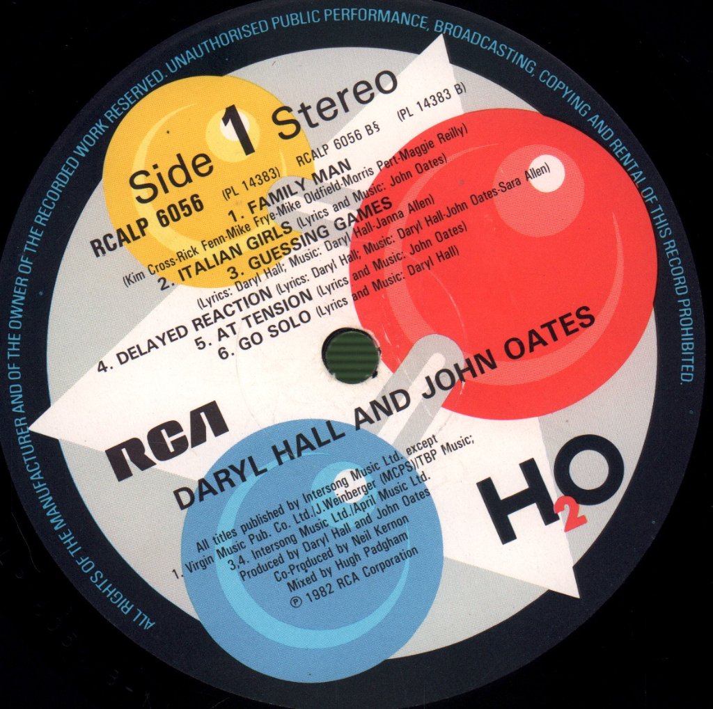 Hall And Oates - H2O - Lp