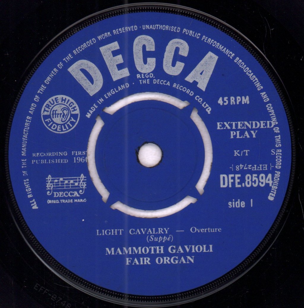 Carrousel Becquart - Mammoth gavioli Fair Organ Music - 7 Inch