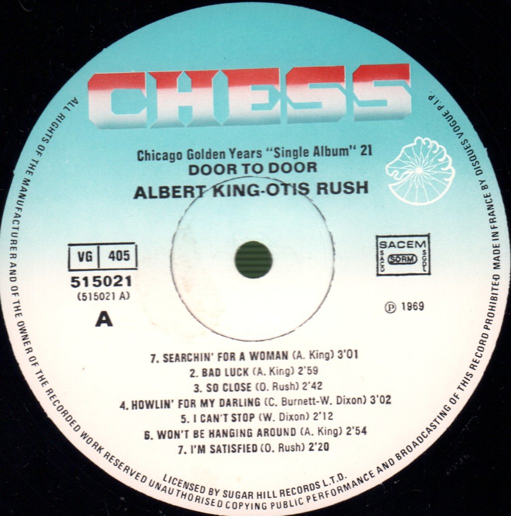 Albert King And Otis Rush - Door To Door - Lp