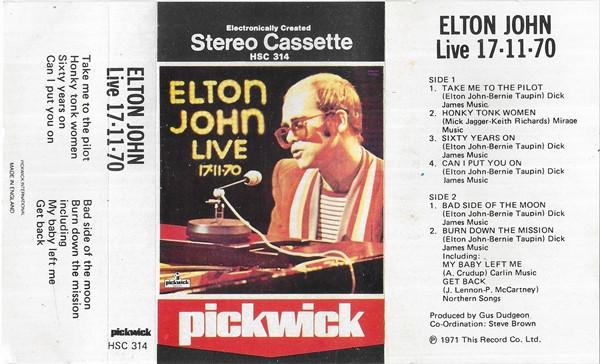 Elton John - Elton John Live 17-11-70 - Cassette
