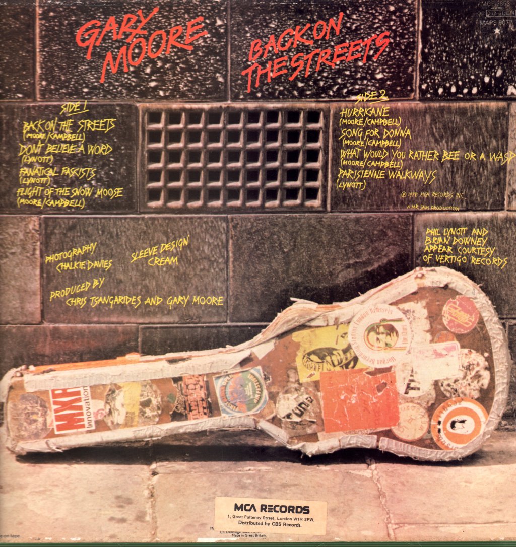Gary Moore - Back On The Streets - Lp