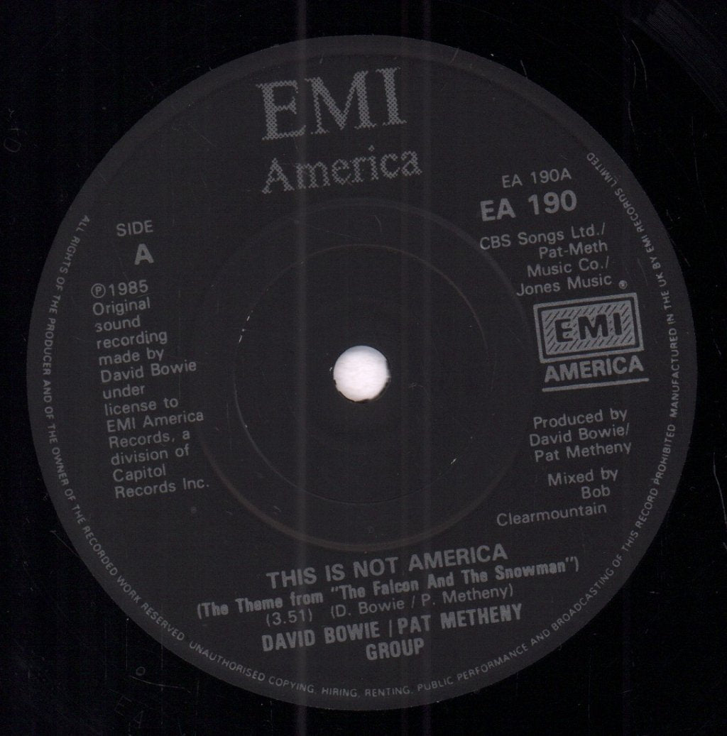 David Bowie/Pat Metheny Group - This Is Not America - 7 Inch