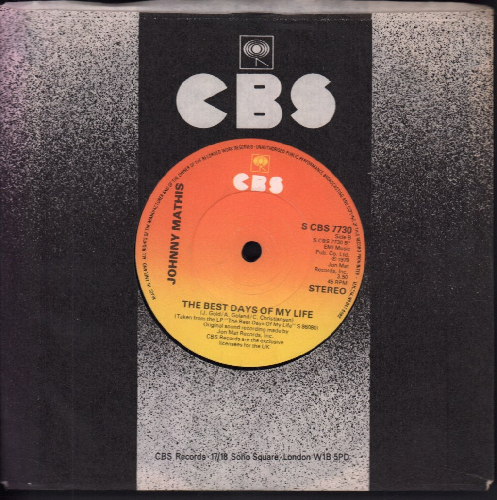 Johnny Mathis - Gone Gone Gone - 7 Inch