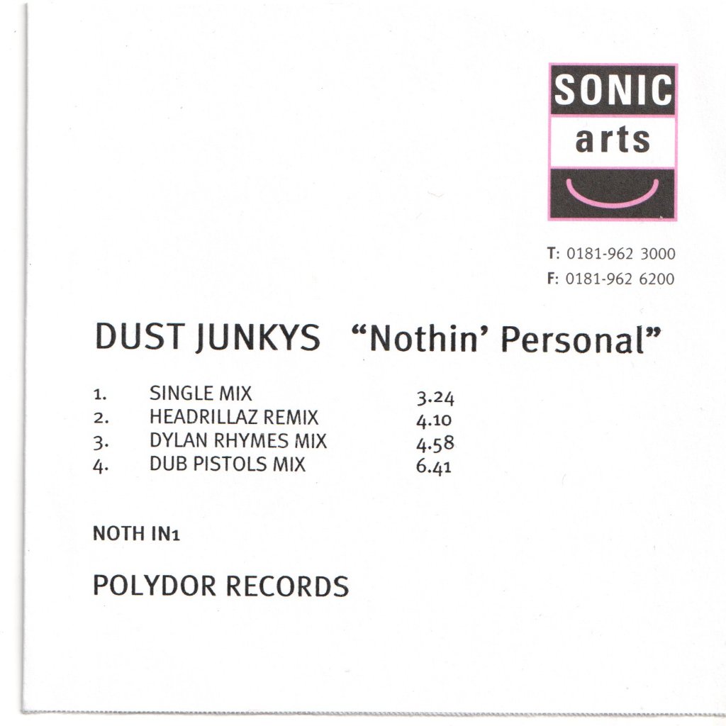 Dust Junkys - Nothing Personal - Cdr