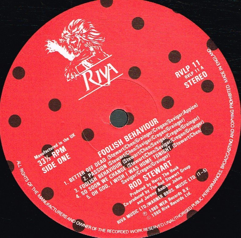 Rod Stewart - Foolish Behaviour - Lp