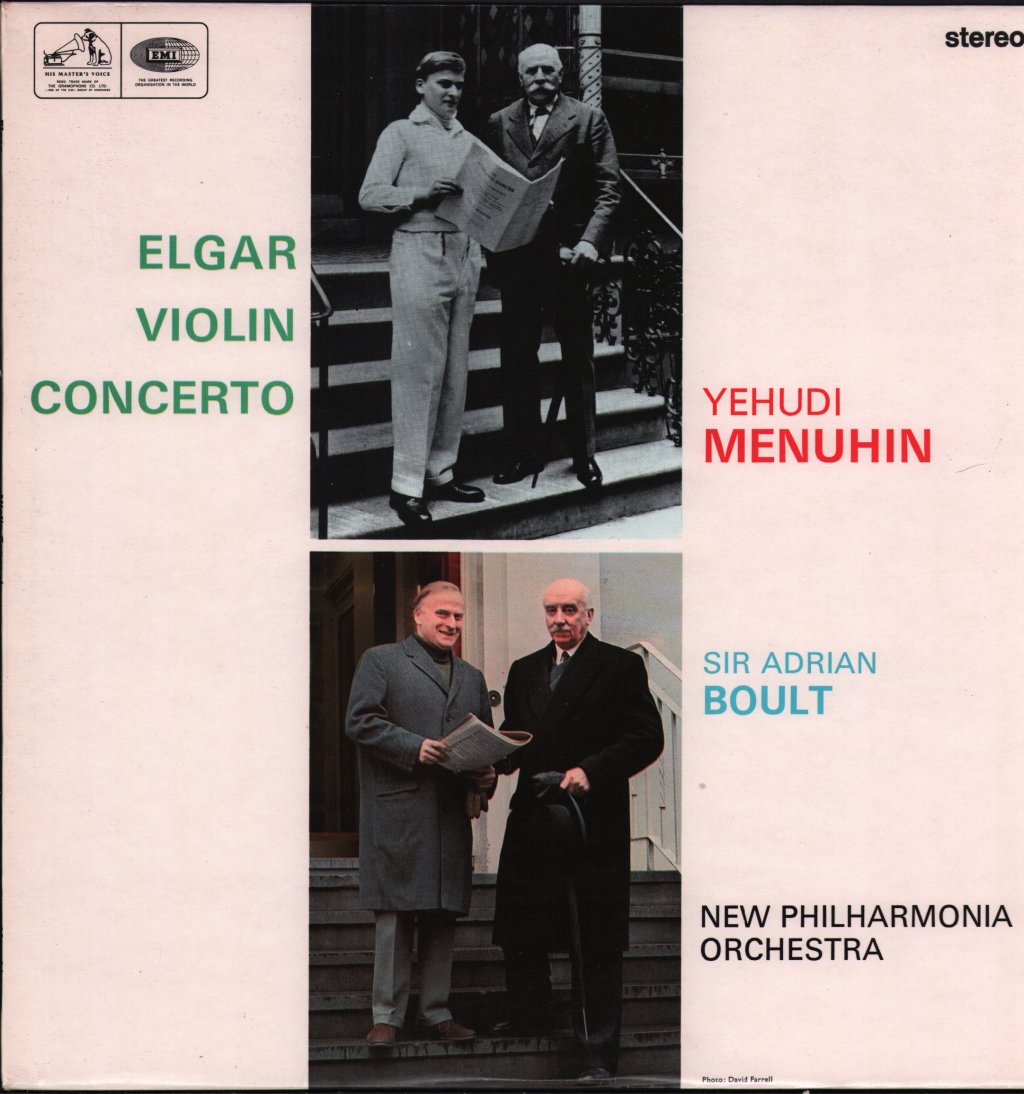 Yehudi Menuhin / Sir Adrian Boult / New Philharmonia Orchestra - Elgar - Violin Concerto In B Minor, Op. 61 - Lp