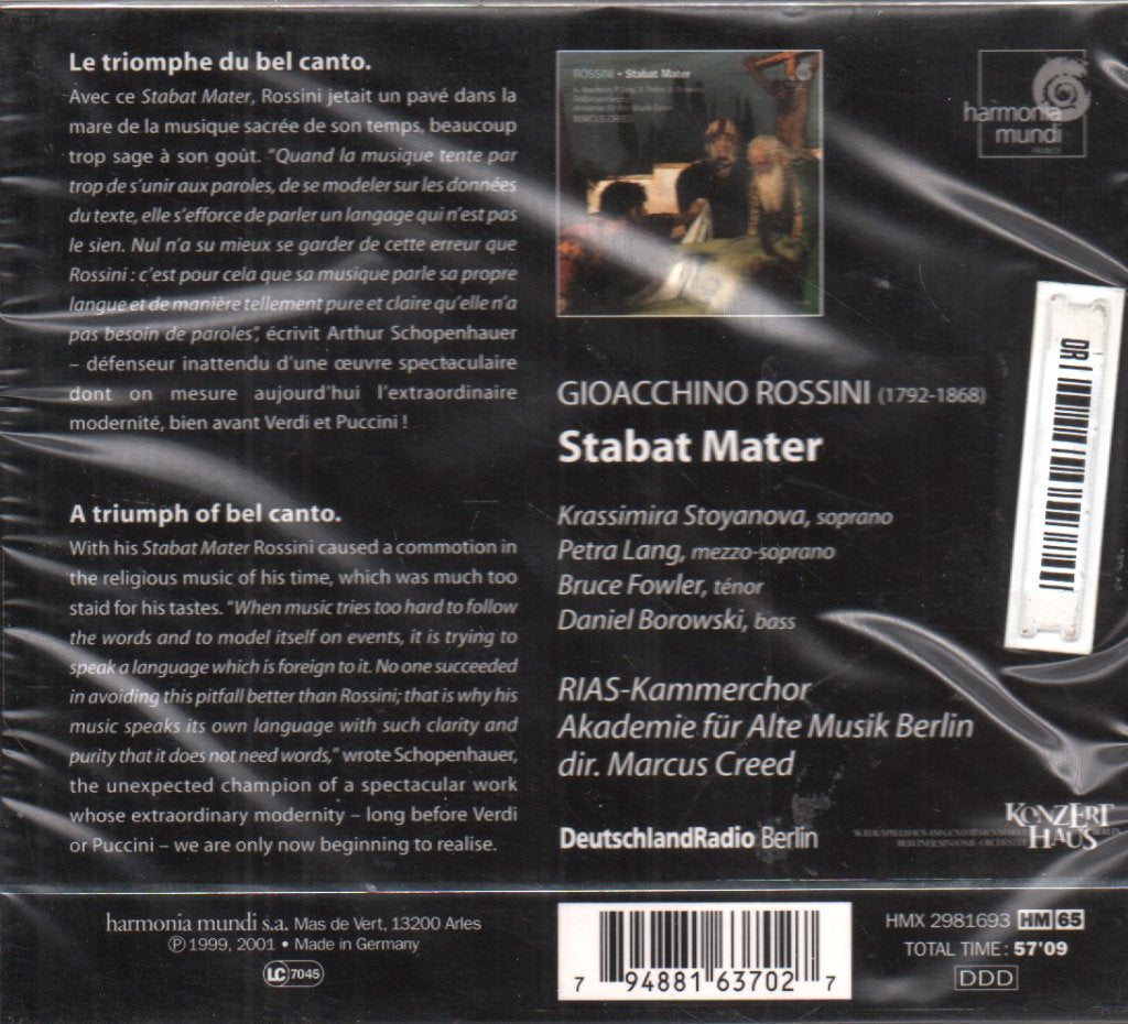 Gioacchino Rossini - Stabat Mater - Cd