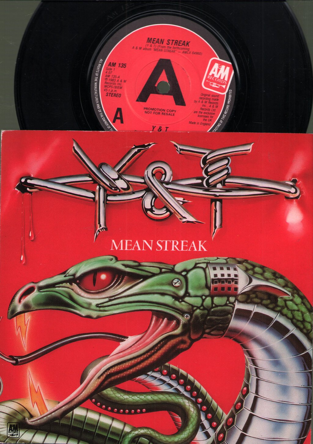 Y&T - Mean Streak - 7 Inch
