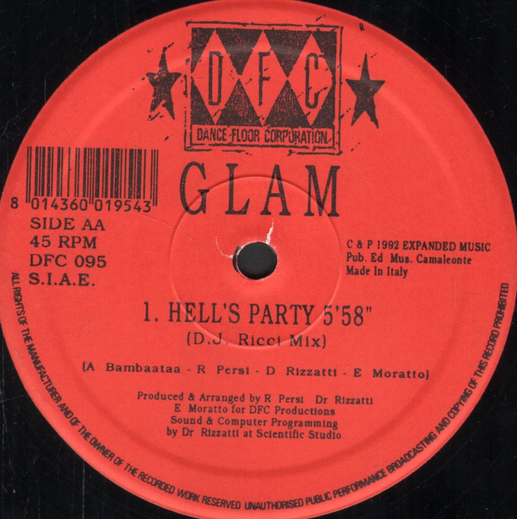 Glam - Hell's Party - 12 Inch