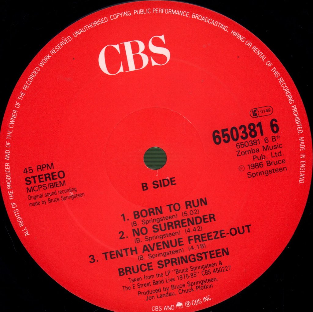 Bruce Springsteen - Fire - 12 Inch