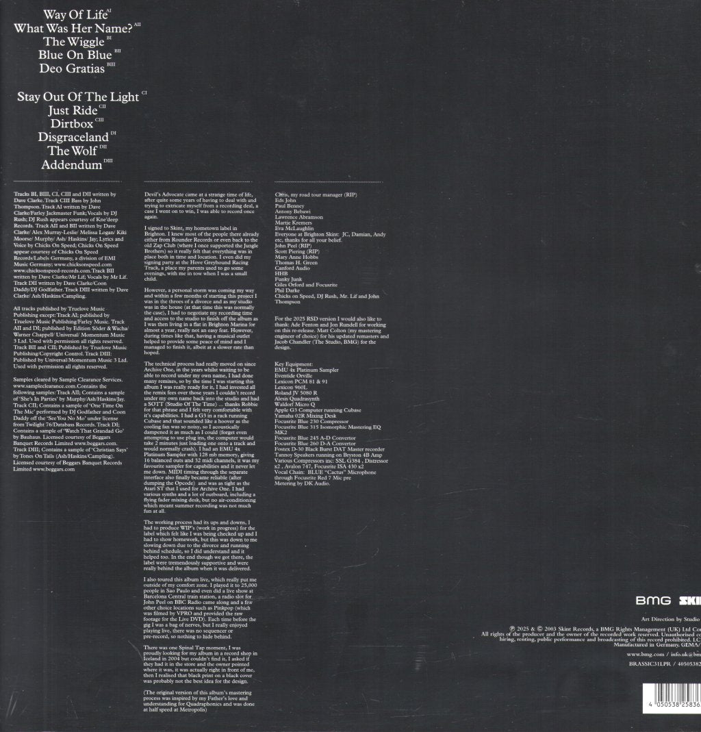Dave Clarke - Devils Advocate (RSD2025) - Double Lp