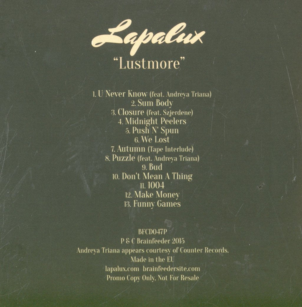 Lapalux - Lustmore - Cdr