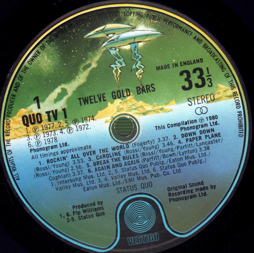 Status Quo - 12 Gold Bars - Lp