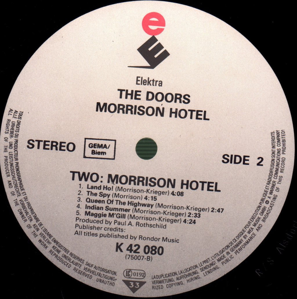 Doors - Morrison Hotel - Lp