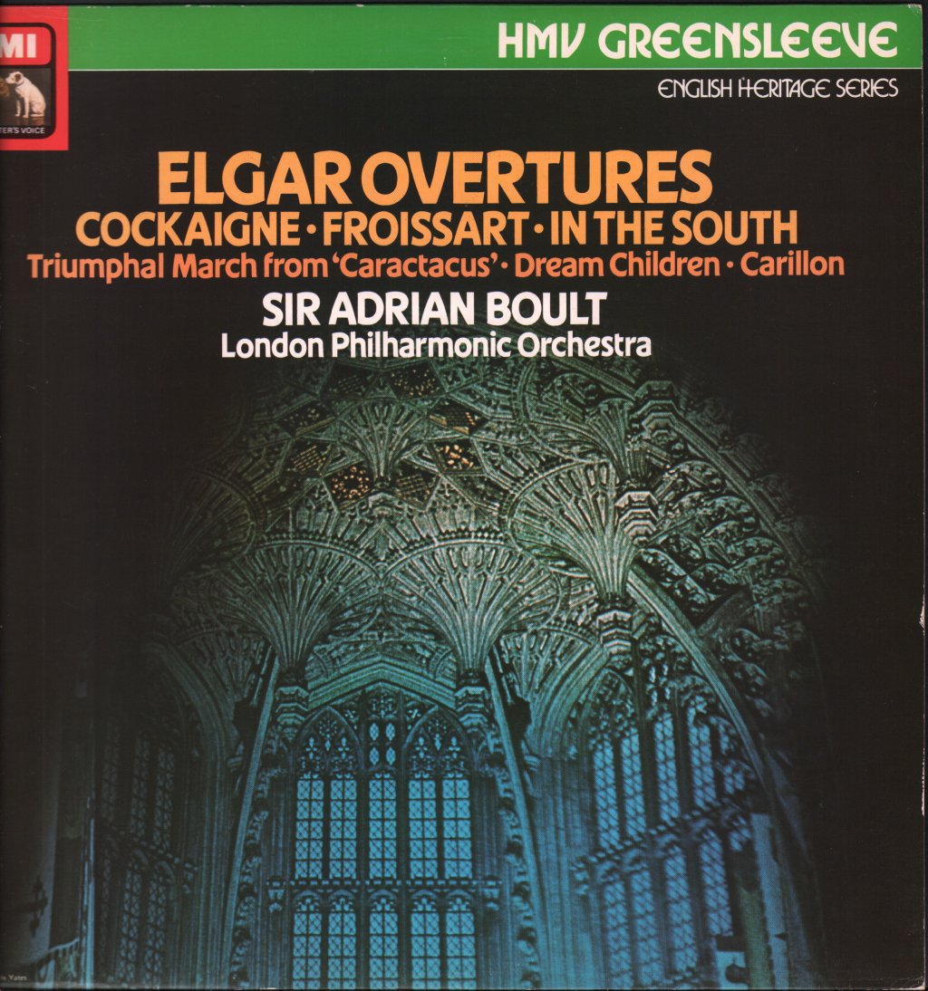 Sir Adrian Boult / London Philharmonic Orchestra - Elgar Overtures - Cockaigne / Froissart / In The South - Lp