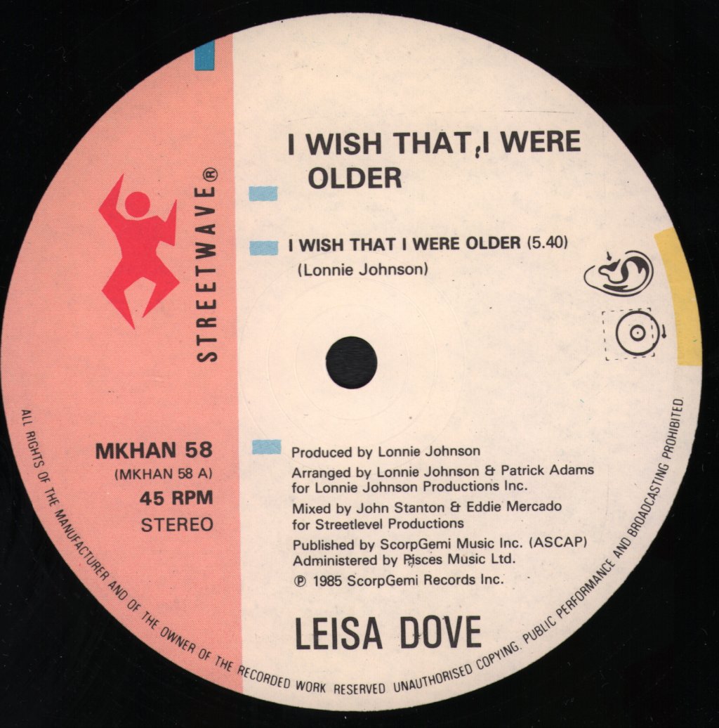 Leisa Dove - I Wish I Were Older - 12 Inch
