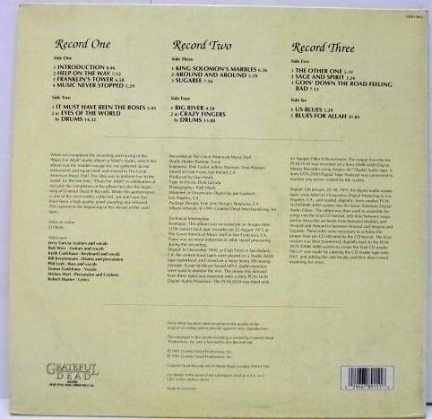 Grateful Dead - One From The Vault - Triple Lp