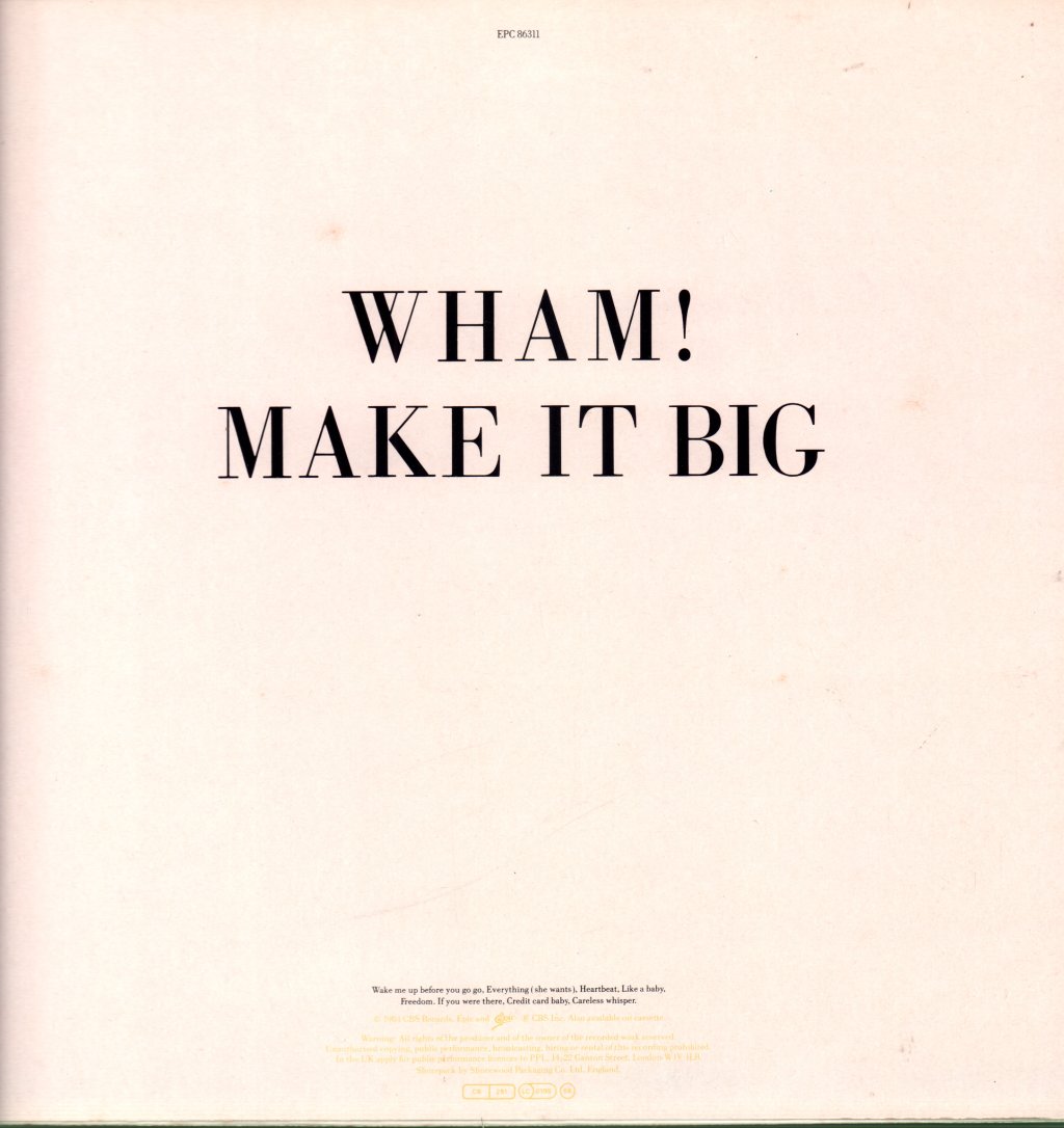 Wham - Make It Big - Lp