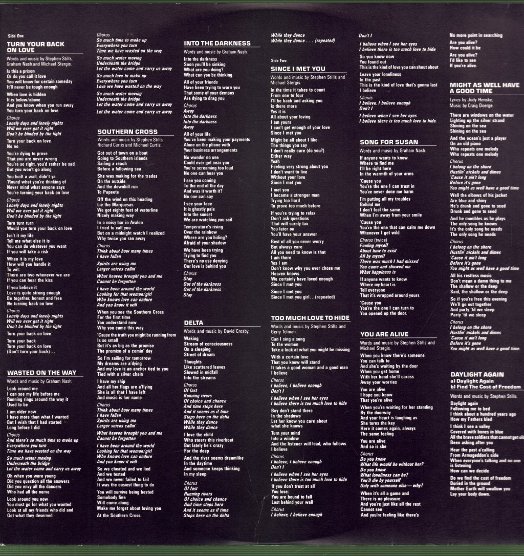 Crosby Stills And Nash - Daylight Again - Lp